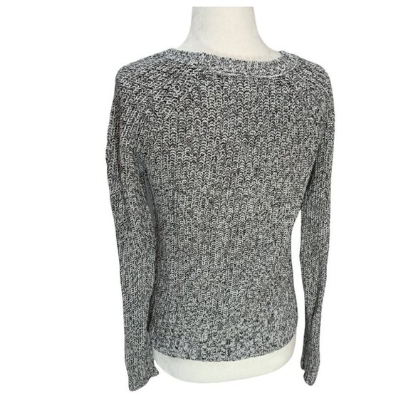 𝅺american Eagle Outfitters🖤White/Black Long Sleeve Cropped Pullover Sweat… - Picture 5 of 10